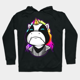 Head of Black Metal Unicorn Hoodie